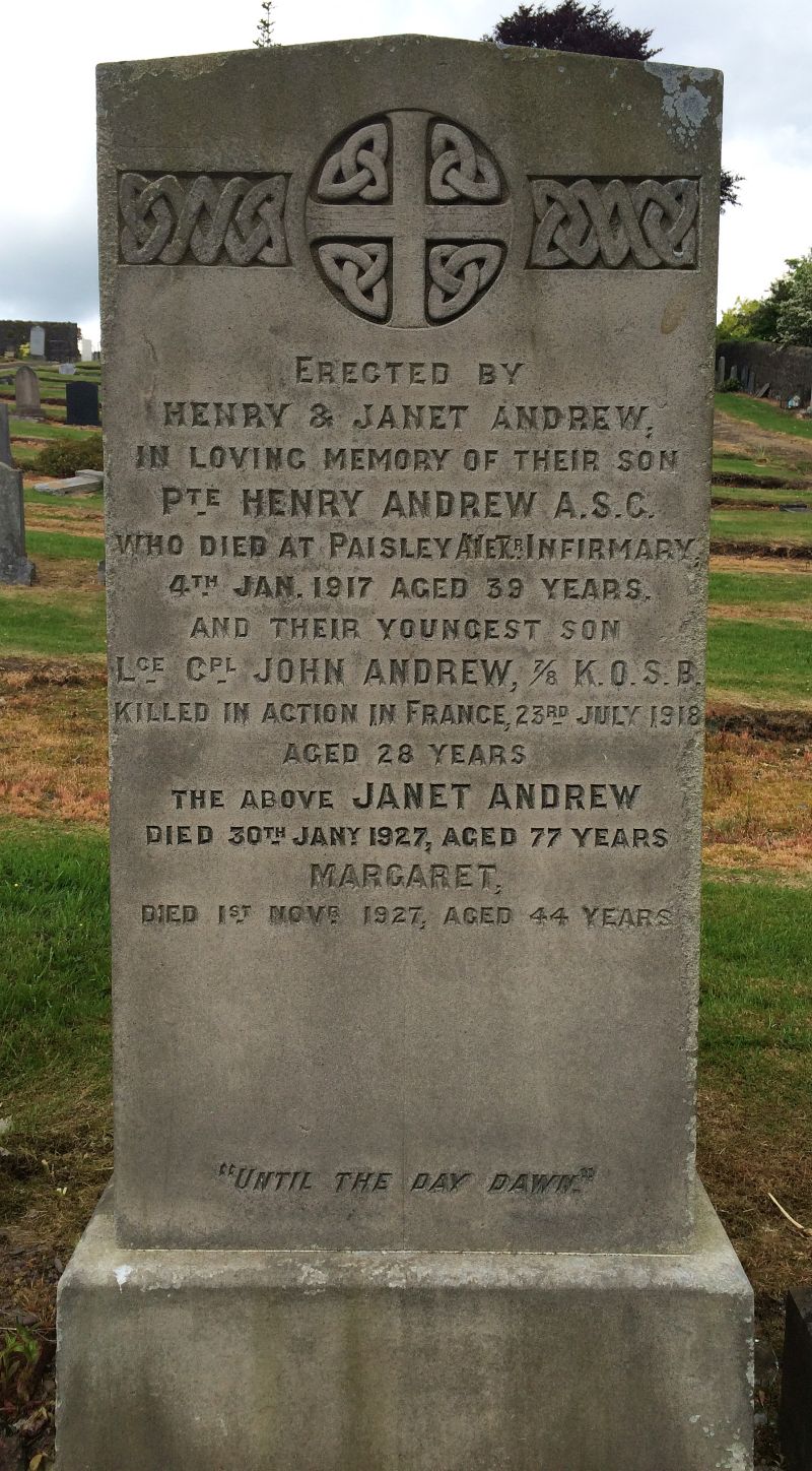 Andrew brothers Kilbarchan memorial